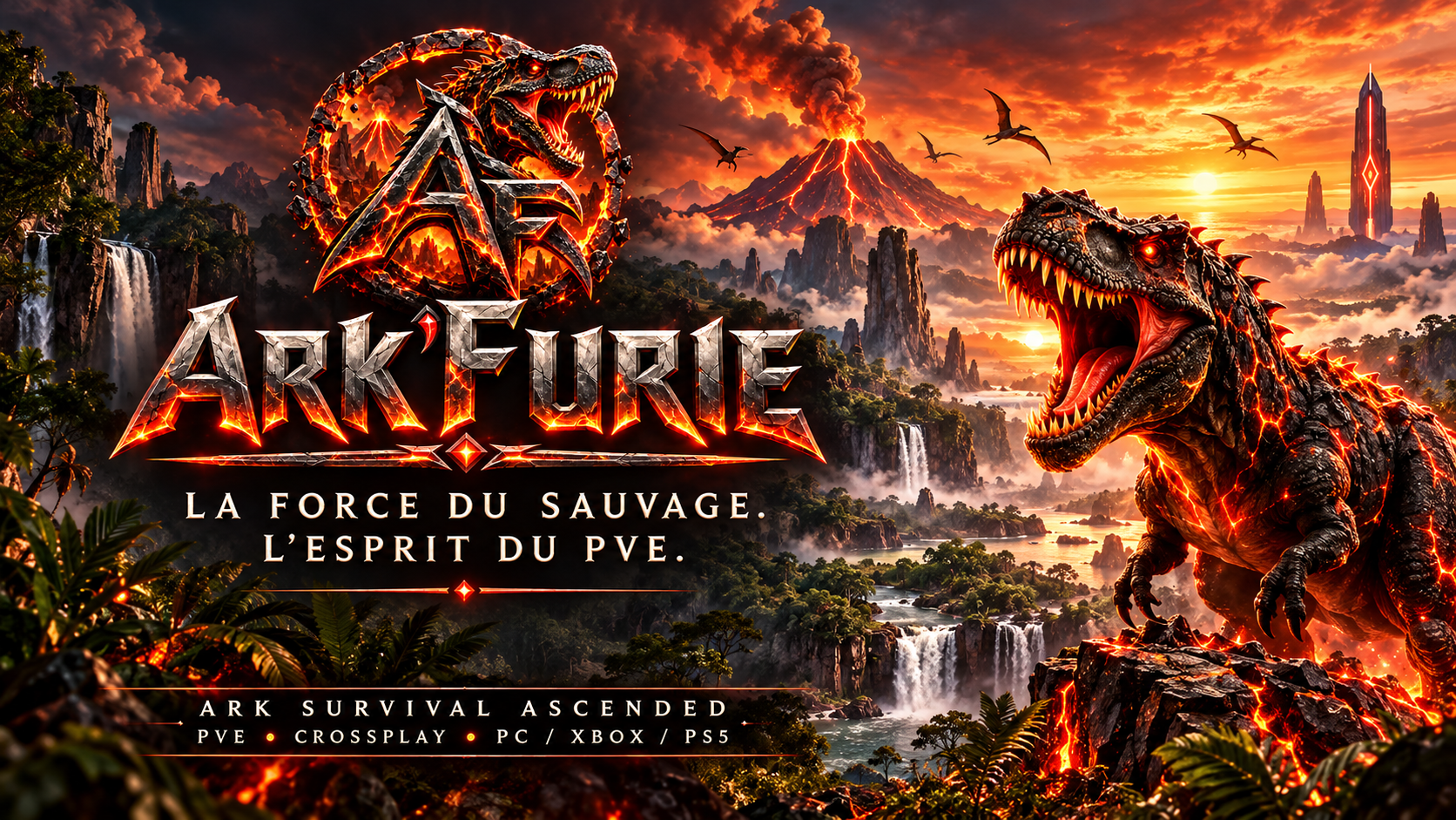 Ark’Furie — Cluster PvE Moddé • CrossPlay - Serveur ARK Survival Ascended