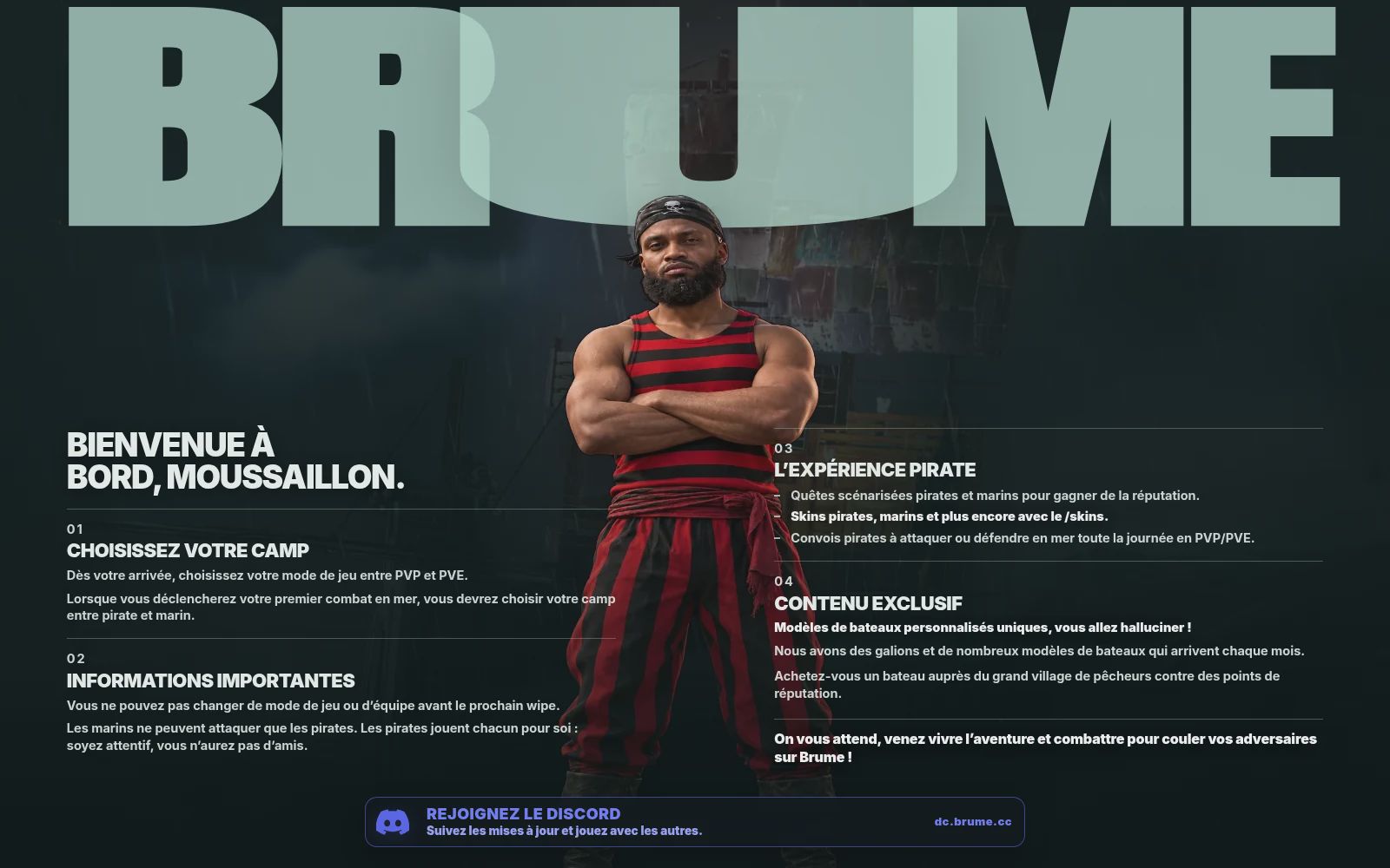 BRUME x2 PVE/PVP Pirates Theme, Quests & Events - Serveur Rust