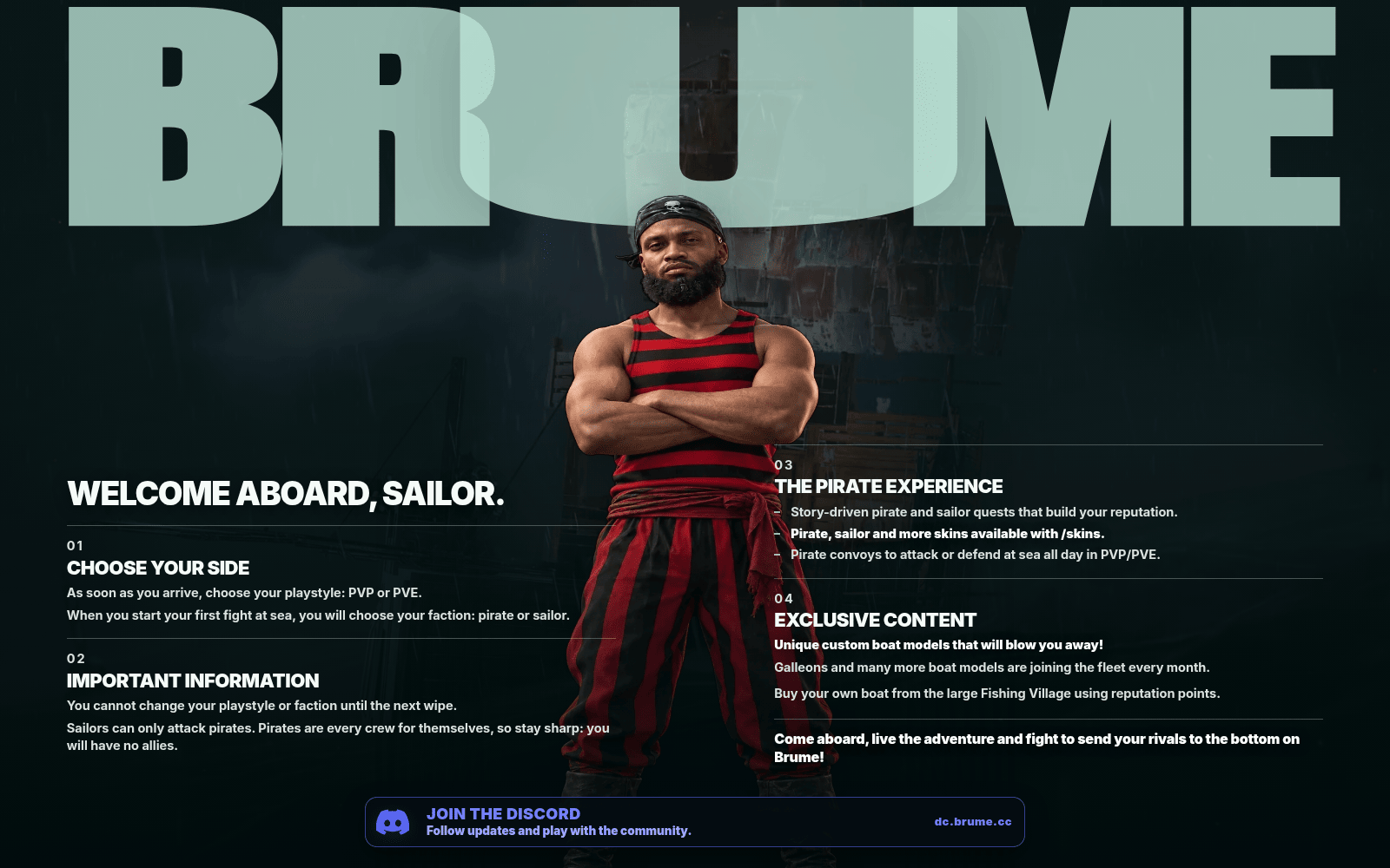 BRUME x2 PVE/PVP Pirates Theme, Quests & Events - Rust Server