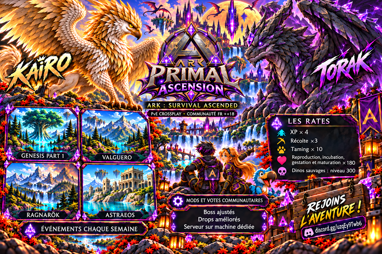 Primal Ascension | ARK Survival Ascended PvE | Crossplay - Serveur ARK Survival Ascended