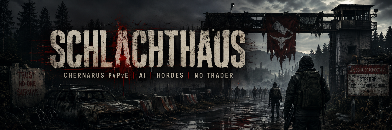 SCHLACHTHAUS | Chernarus PvPvE | AI | Hordes | No Trader - Server Dayz