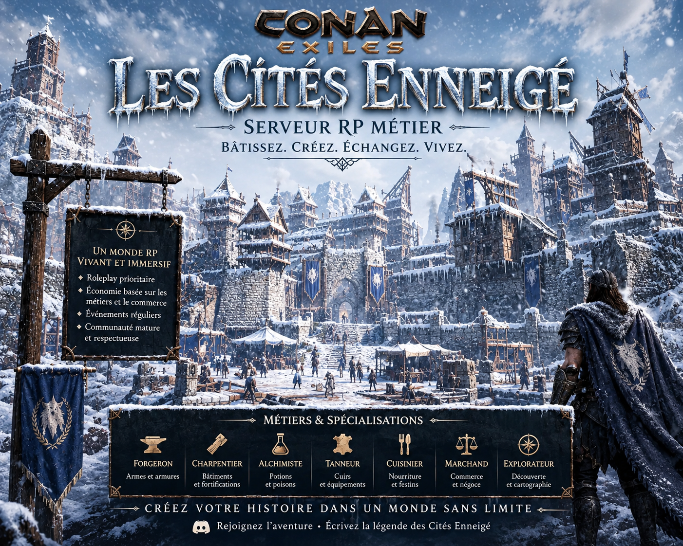 Les Cités Enneigé [RP-METIER] [PS4/5] - Serveur Conan Exiles