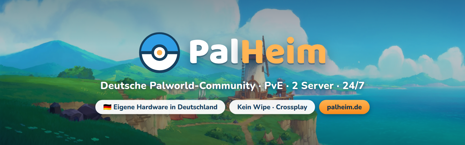 [DE] PalHeim.de • PvE 4x • Kein Wipe • Live-Karte & Ranglisten - Server Palworld
