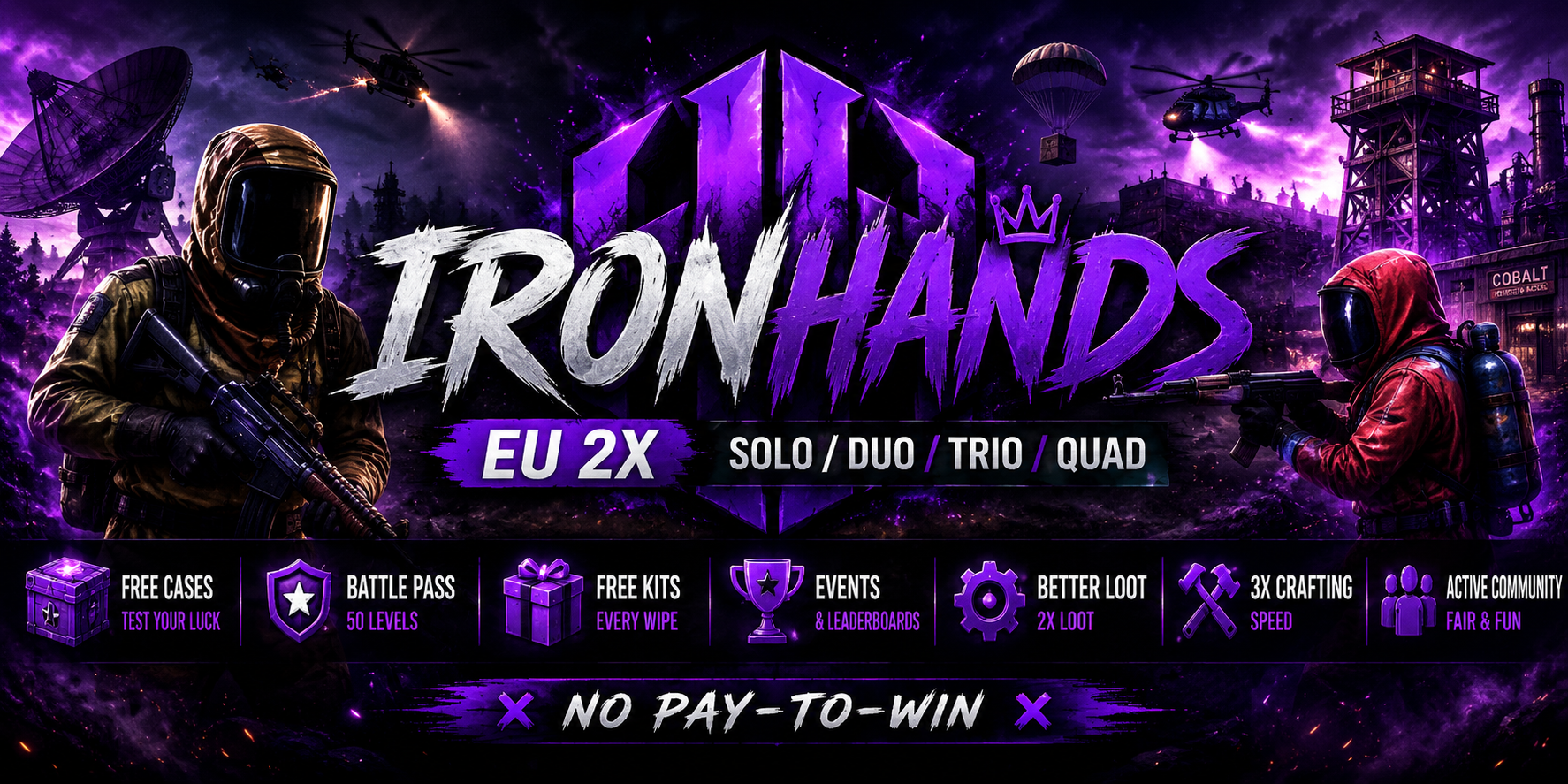 IronHands EU 2x | Solo/Duo/Trio/Quad - Server Rust