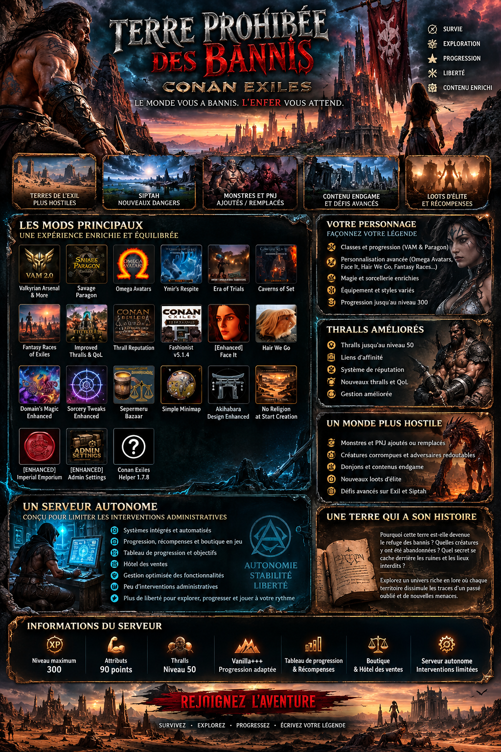 TERRE PROHIBEE DES BANNIS - Serveur Conan Exiles