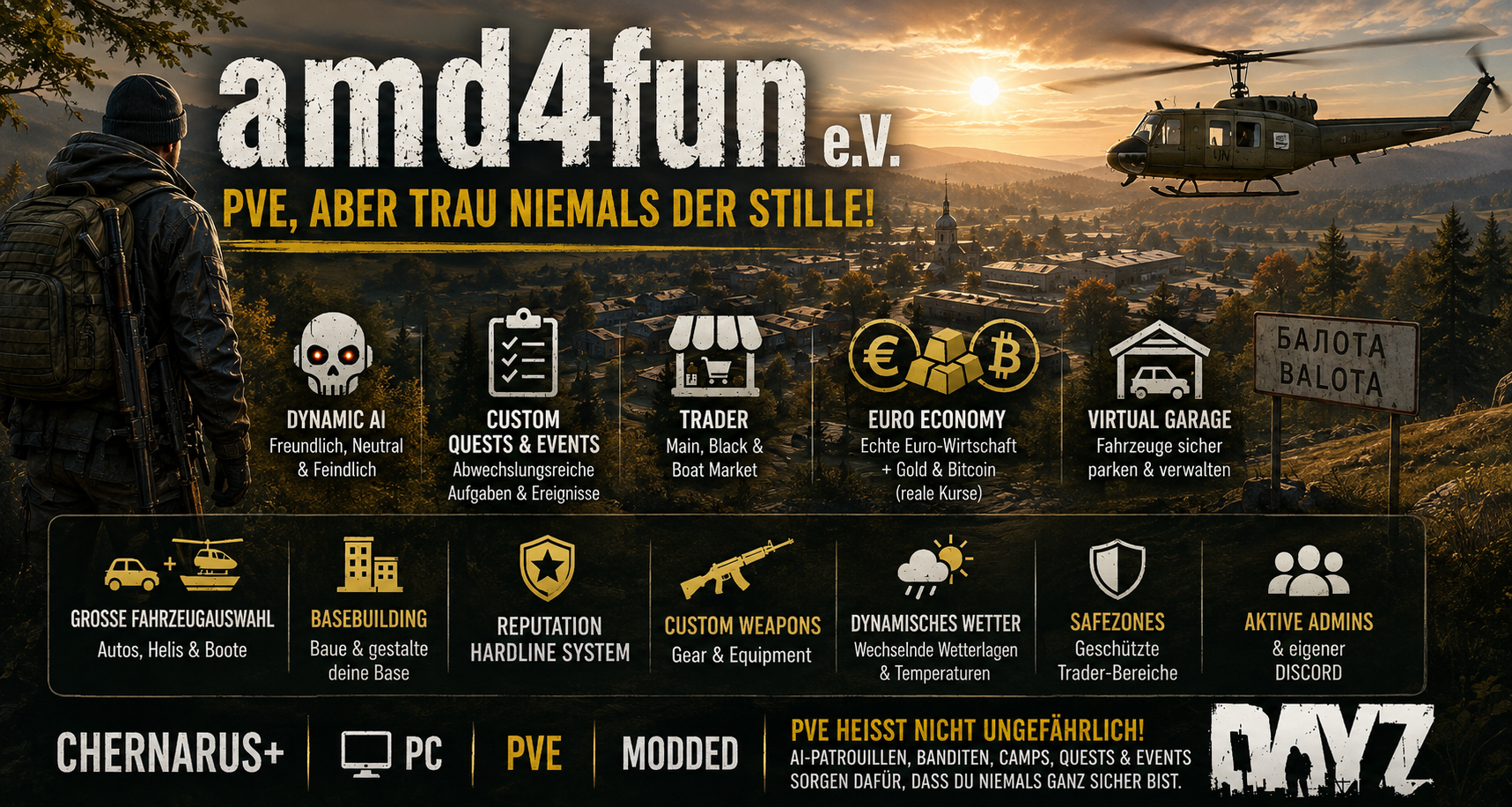 amd4fun e.V. - PVE, aber trau niemals der Stille! - Dayz Server