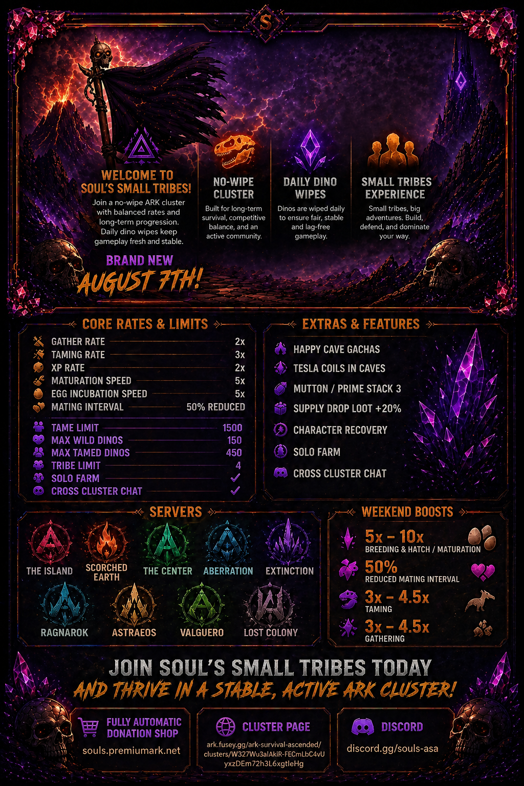Souls Small Tribes 2X Rates 5X Breeding — Scorched Earth - ARK Survival Ascended Server