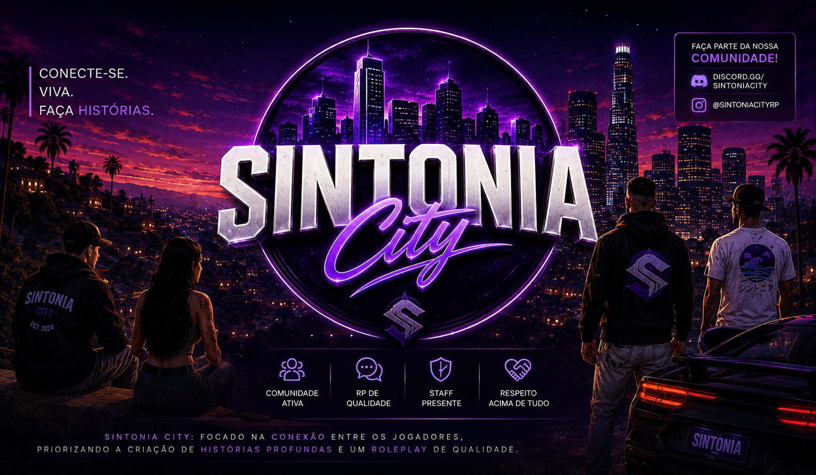 🌆 SINTONIA CITY RP | INAUGURAÇÃO 05/09 | O FUTURO DO ROLEPLAY - Servidor Grand Theft Auto