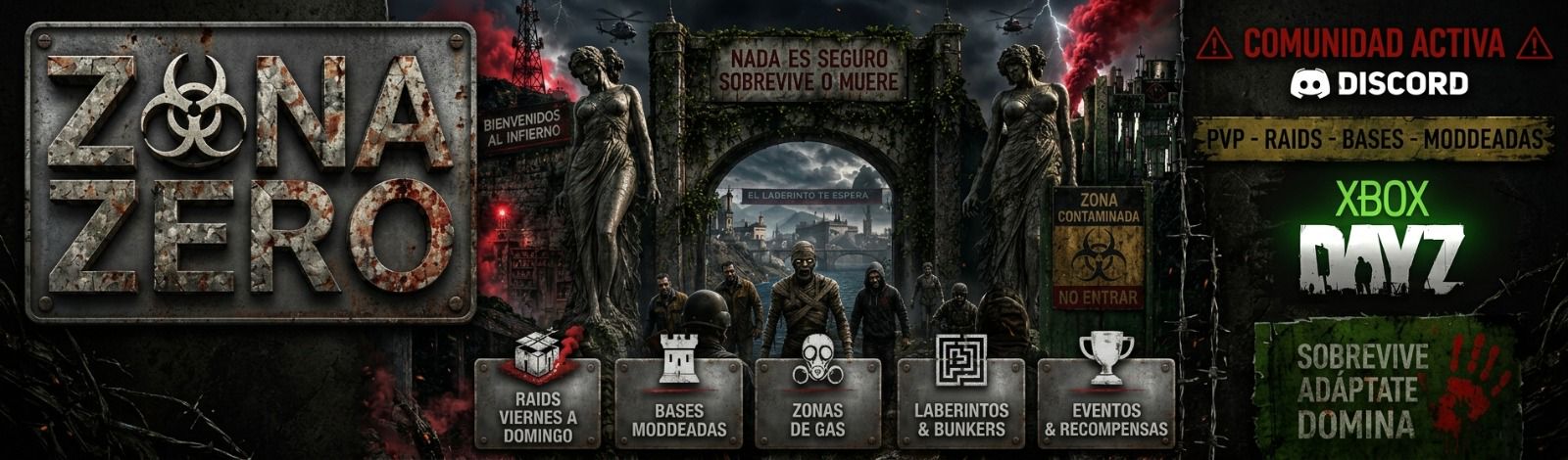 Zona Zero PVPVE en xbox - Servidor Dayz
