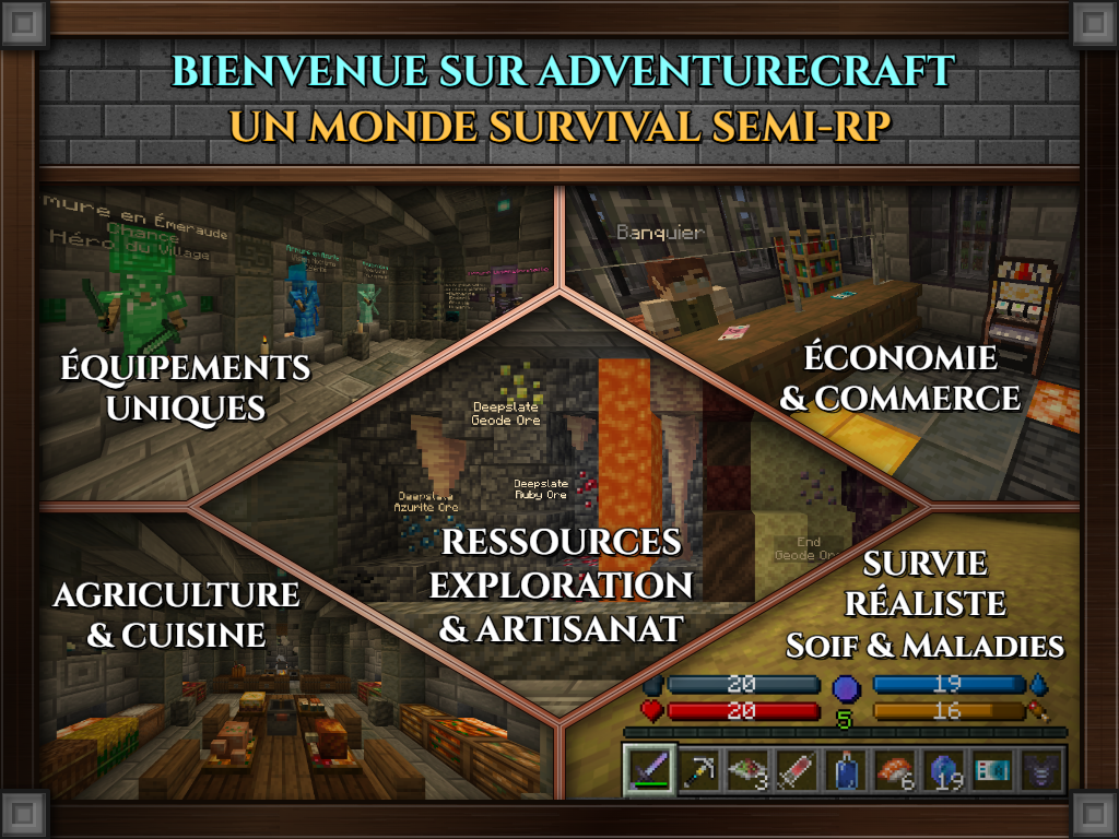 AdventureCraft - Serveur Minecraft