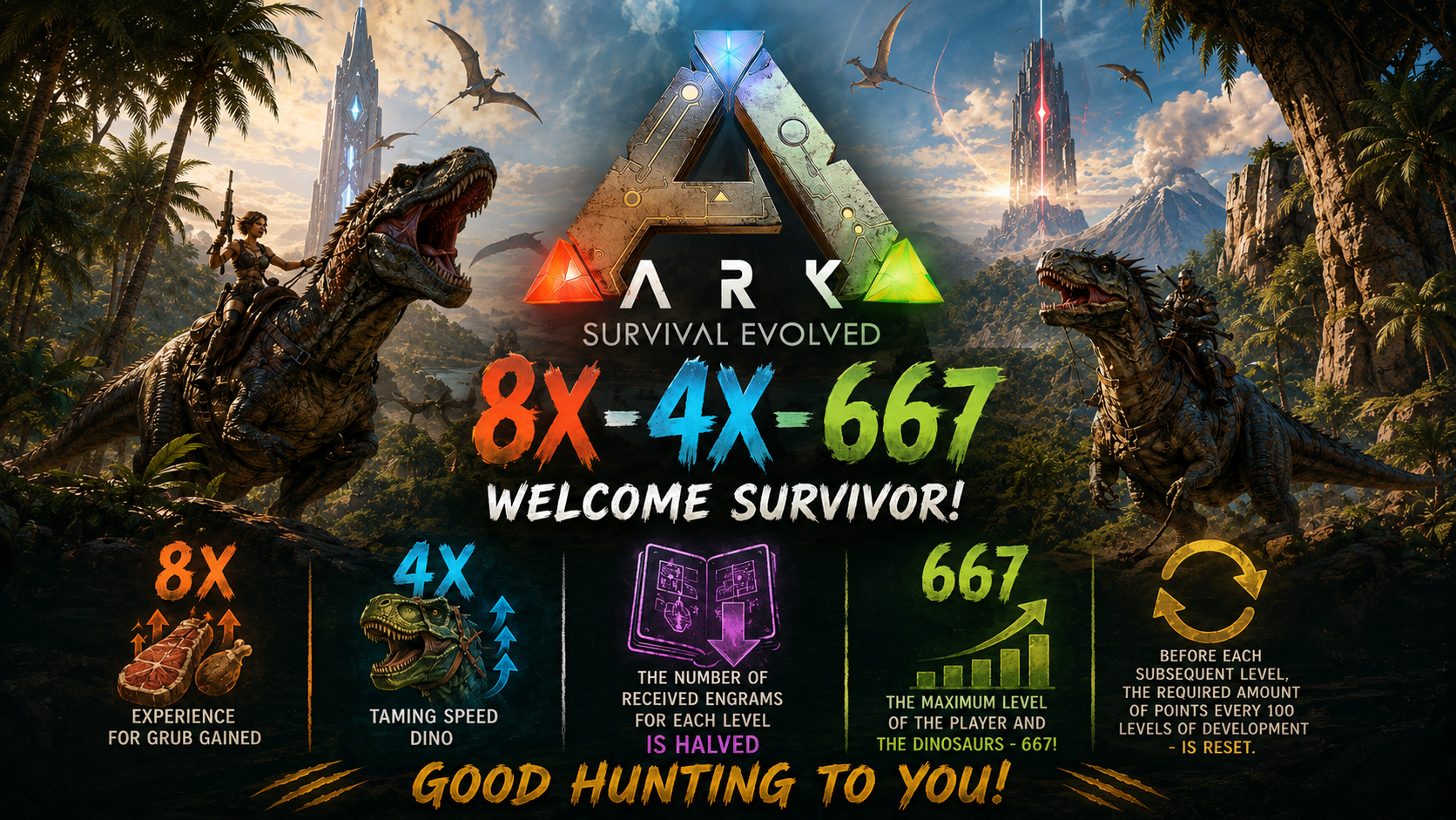 [RU]The-Island-PvP-MaxLvl-667 - сервер ARK Survival Evolved