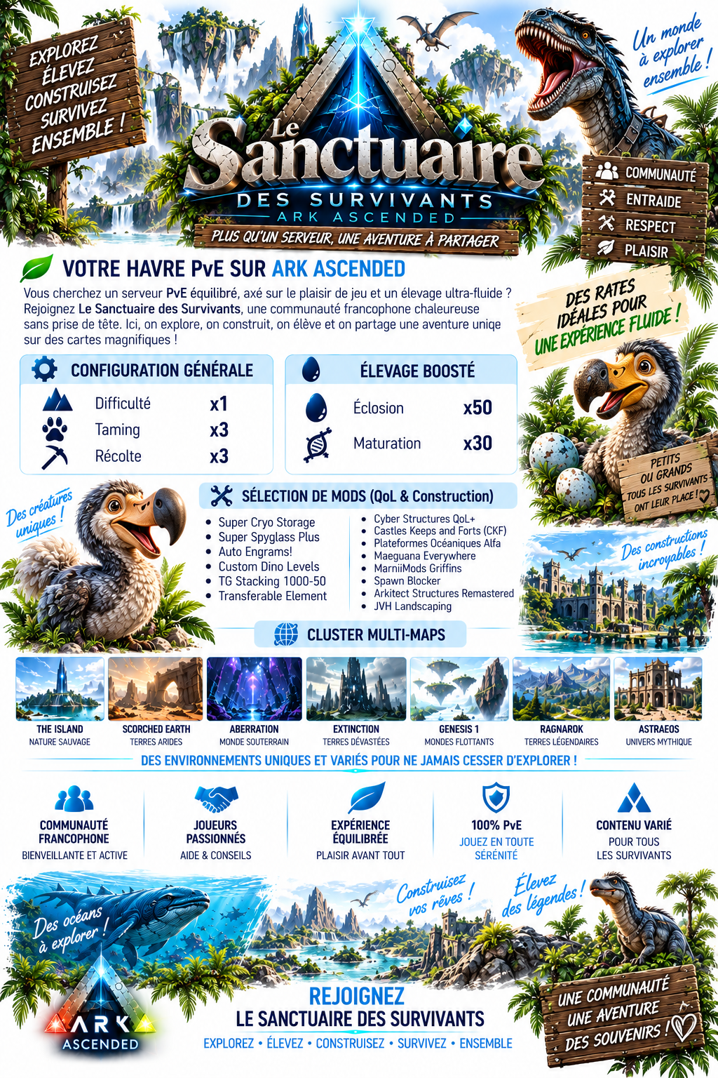Le Sanctuaire des Survivants - Serveur ARK Survival Ascended