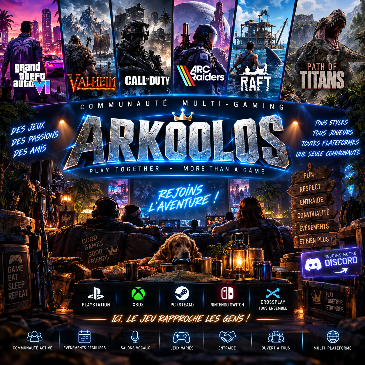 Les Arkoolos Multi-Gaming - Serveur Valheim
