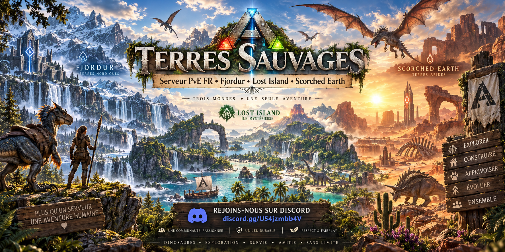 [FR PvE] All x5 Terres Sauvages Cluster - Serveur ARK Survival Evolved
