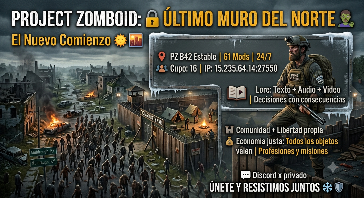 EL ULTIMO MURO DEL NORTE - Servidor Project Zomboid