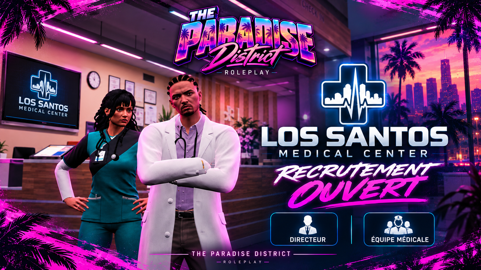 🌴 Paradise District RP | OUVERTURE IMMINENTE | Recherche Groupes Illégaux & Patrons d’Entreprises - Serveur GTA