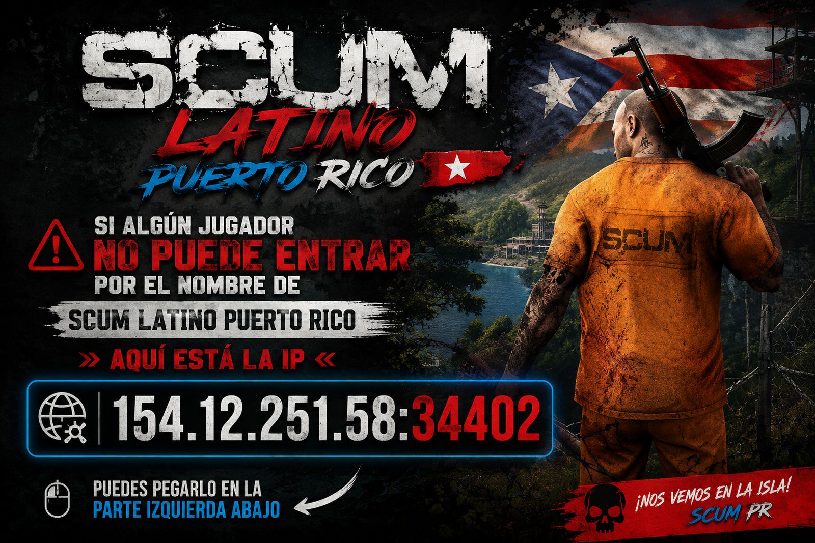 SCUM LATINO PUERTO RICO FULL PVE ESP - Servidor Scum