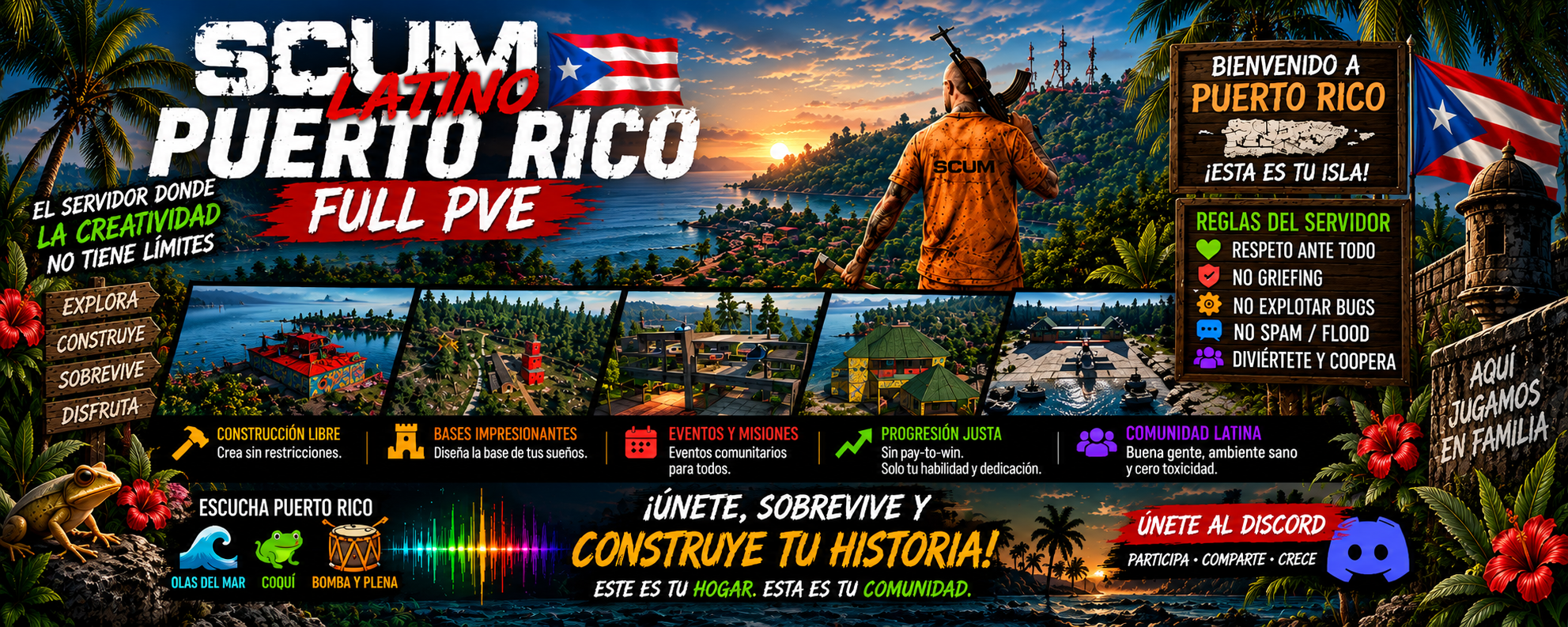 SCUM LATINO PUERTO RICO FULL PVE ESP - Servidor Scum