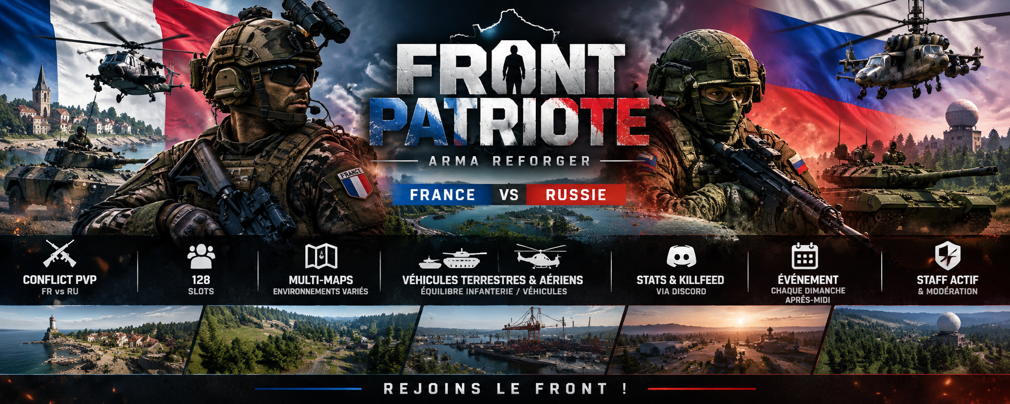 [FR] FRONT PATRIOTE | PVP | FRANCE Vs RUSSIE | https://discord.gg/vHCeyk9kbe - Serveur Arma Reforger