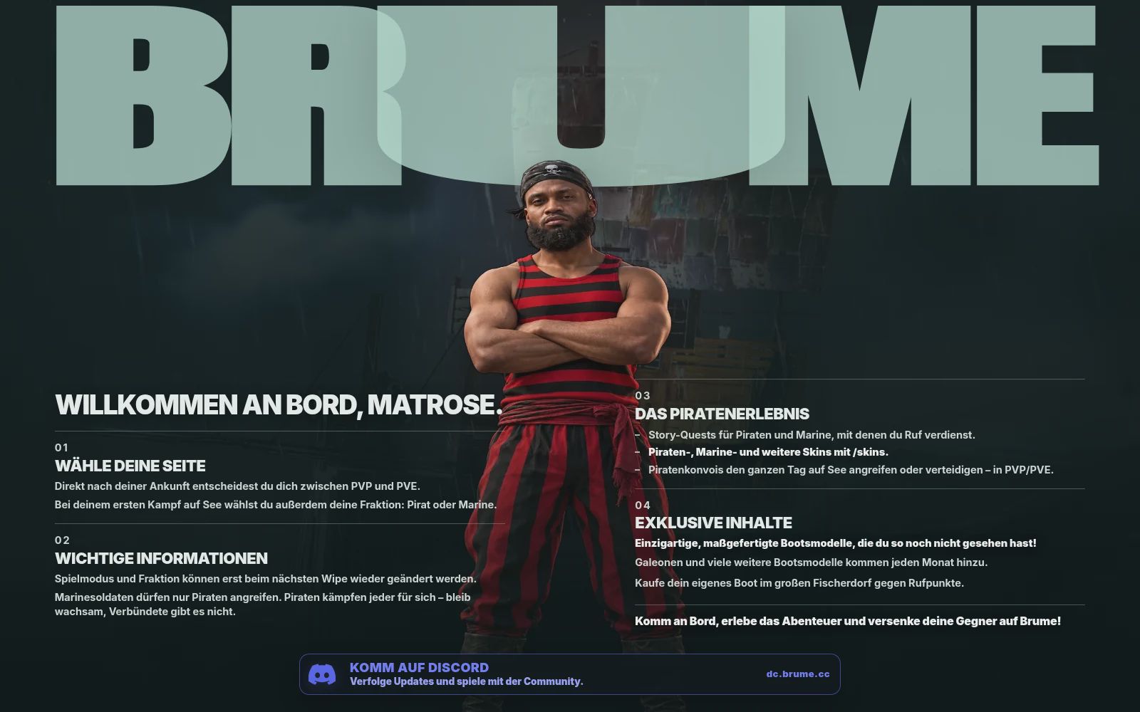 🏴‍☠️ BRUME x2 PVP/PVE Piraten, Quests & RaidableBases - Server Rust