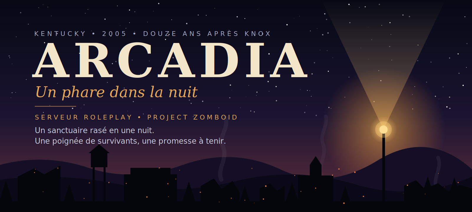 Arcadia Roleplay - Serveur Project Zomboid