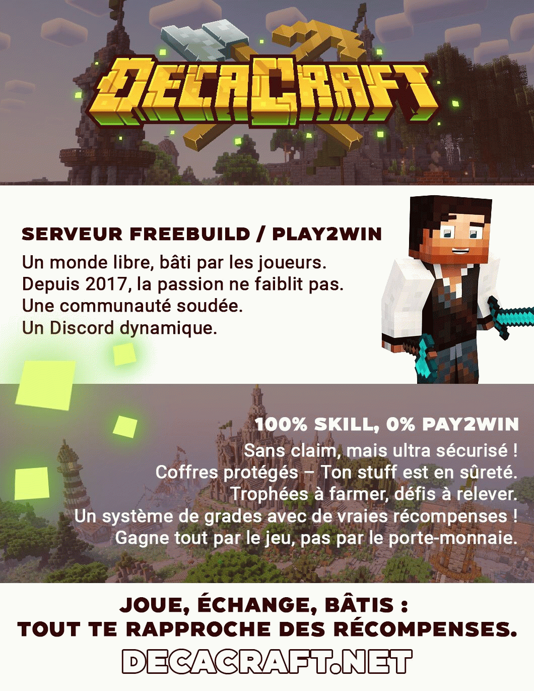 Decacraft | Survie & Freebuild - Serveur Minecraft