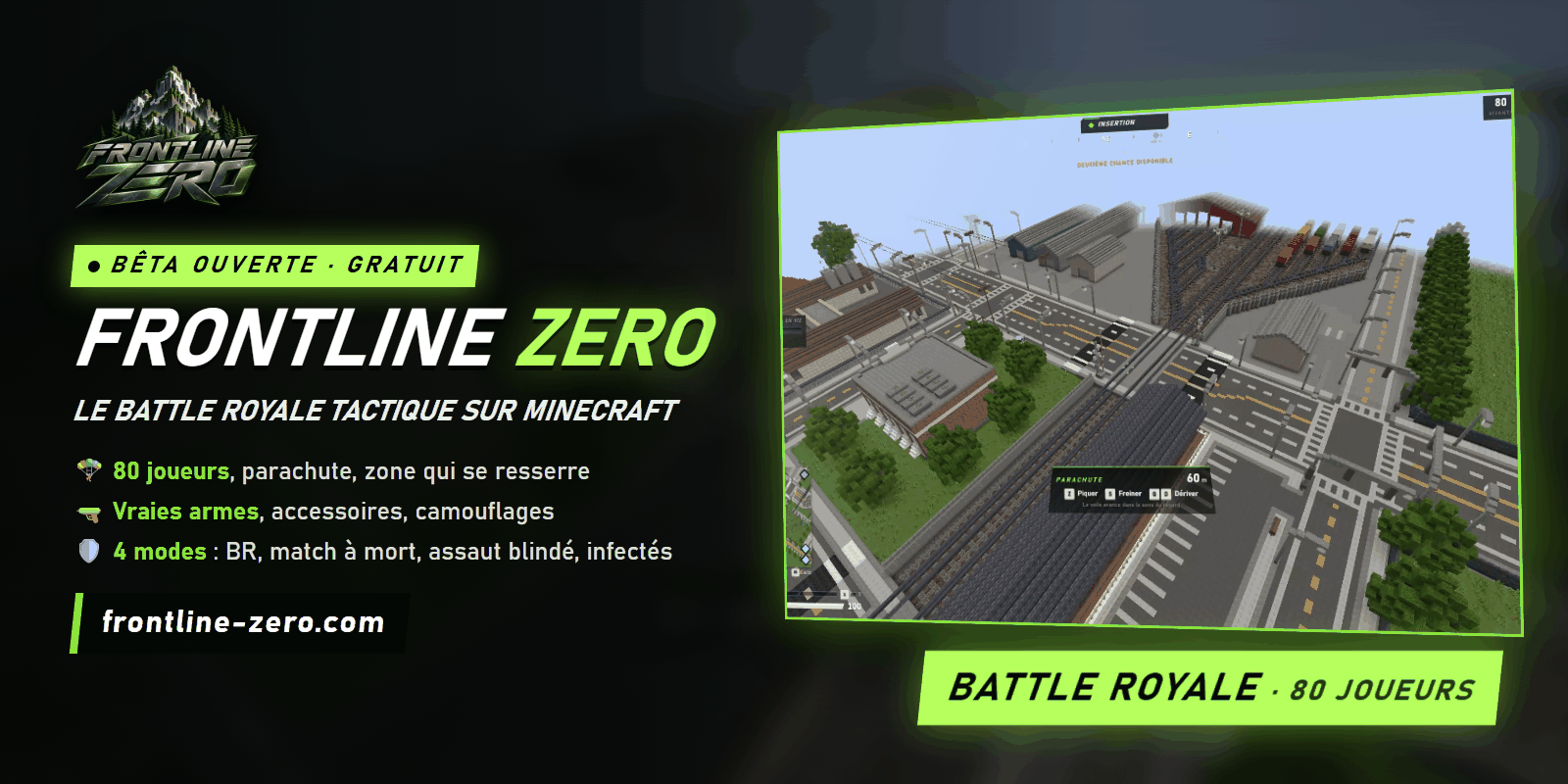 Frontline Zero — Battle Royale & Match à mort - Serveur Minecraft