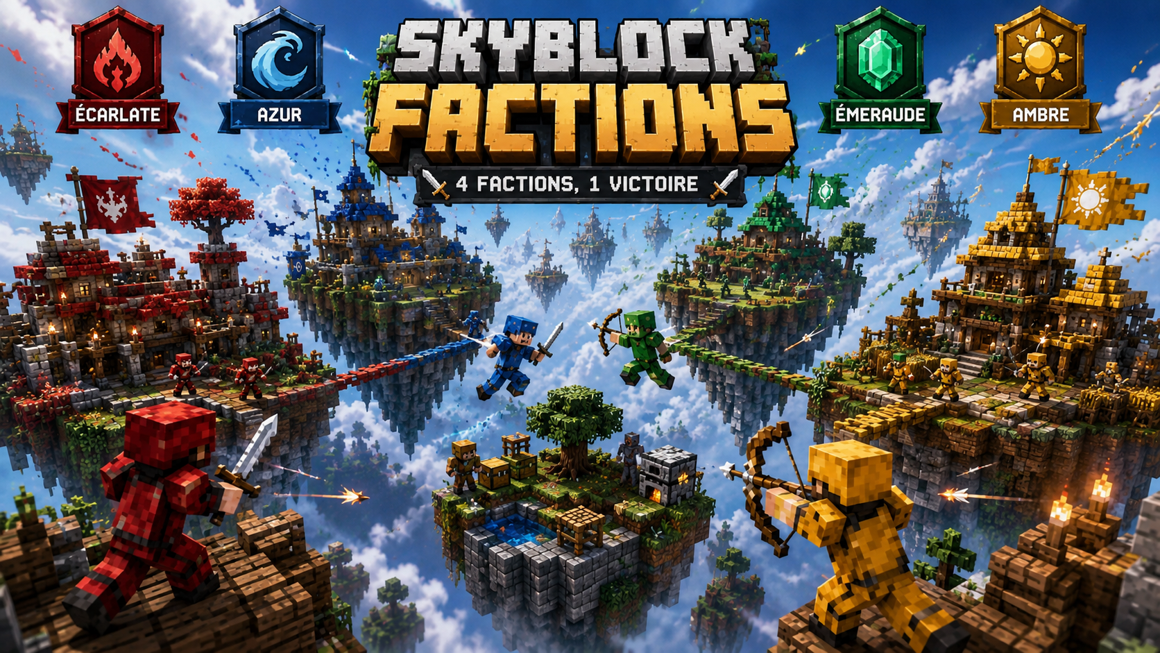 Skyfactions.fr – SkyBlock Factions | Survie, PvP et Construction - Serveur Minecraft