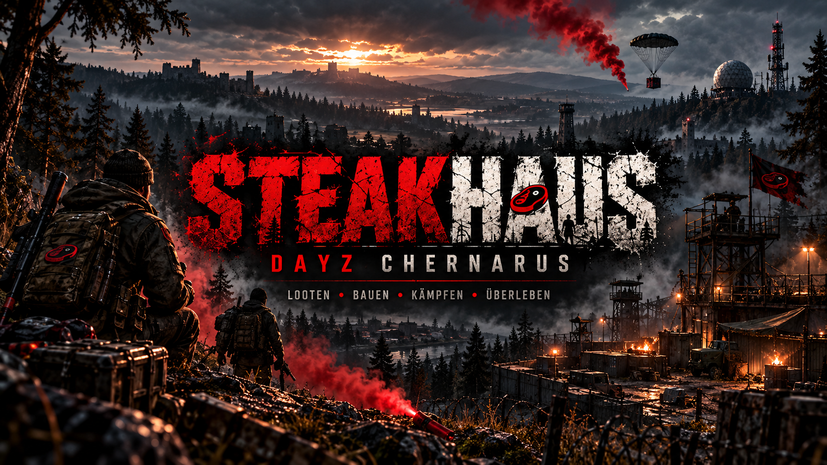 SteakHaus | PvP | SafeBase | CodeLock | StarterKit | Trader  - Server Dayz