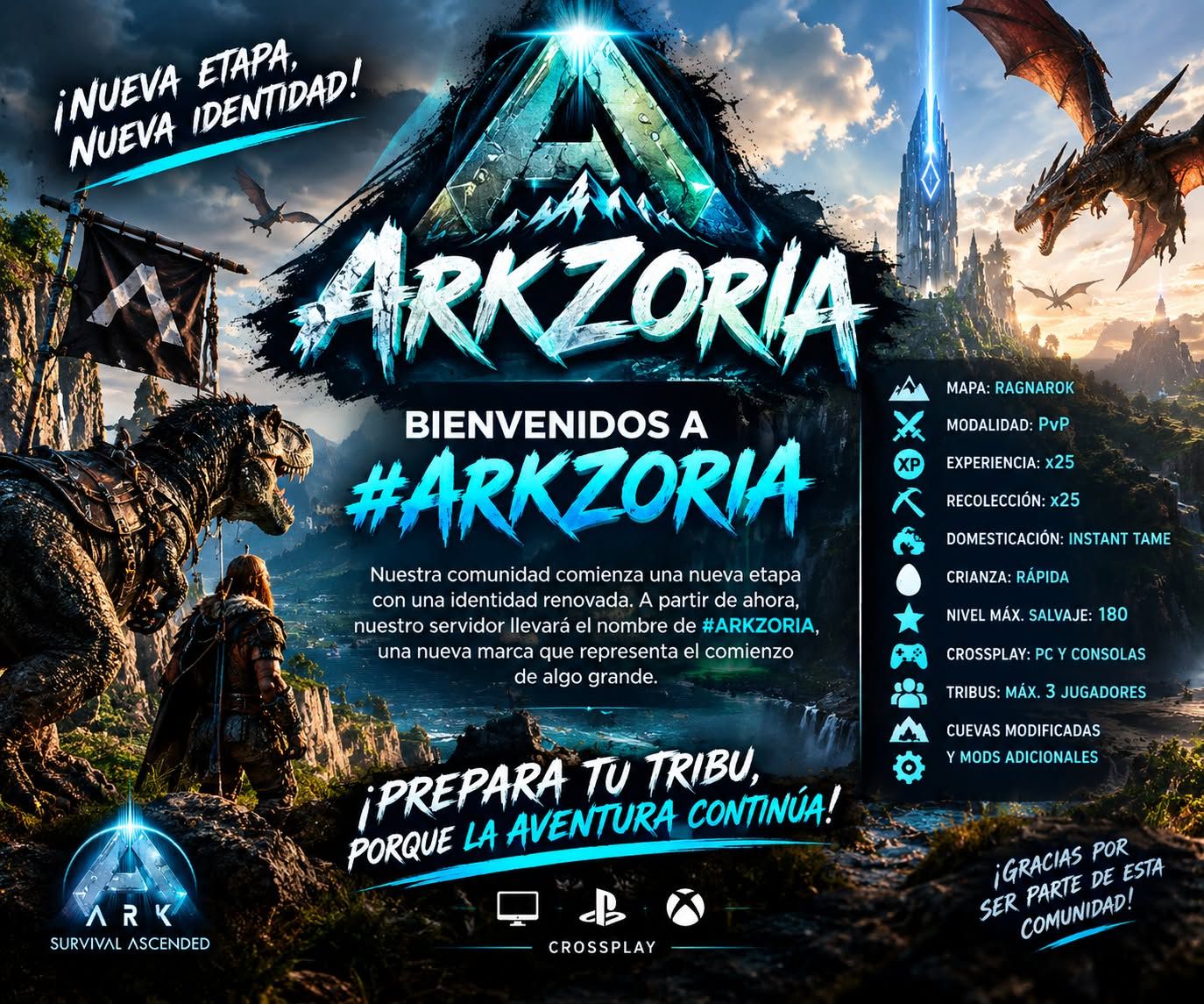 [ESP] #ARKZORIA! - Servidor ARK Survival Ascended