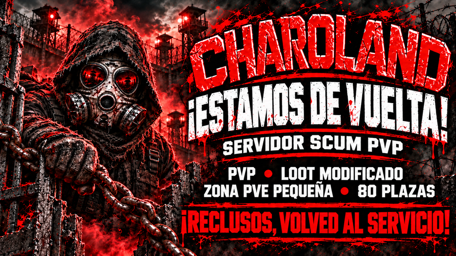 CHAROLAND SCUM PvP • Zone PvE •  Loot moddé - Servidor Scum