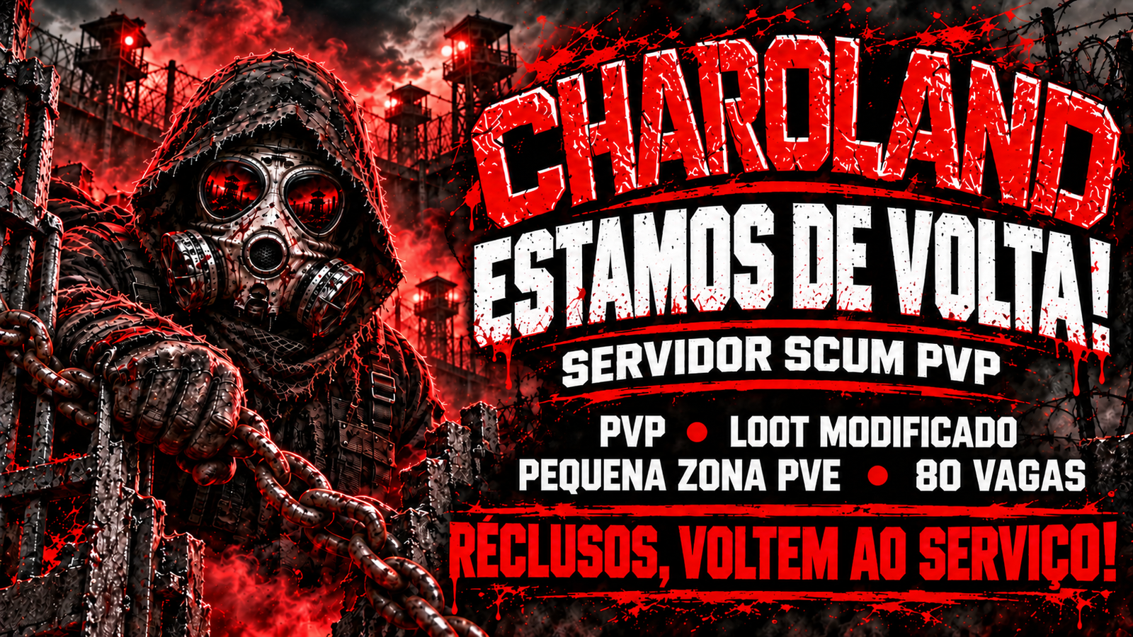 CHAROLAND SCUM PvP • Zone PvE •  Loot moddé - Servidor Scum