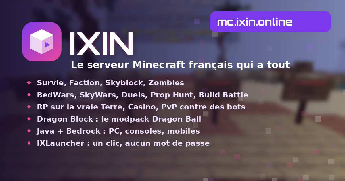 IXCRAFT - Serveur Minecraft