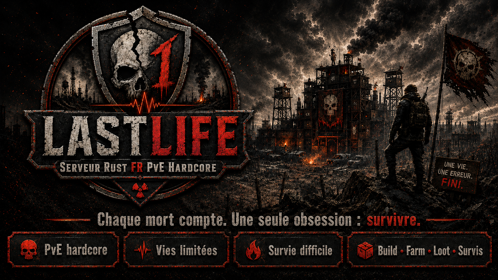 LASTLIFE | FR PvE Hardcore - Serveur Rust