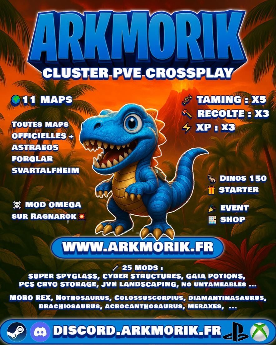 ARKMORIK | PVE - Serveur ARK Survival Ascended