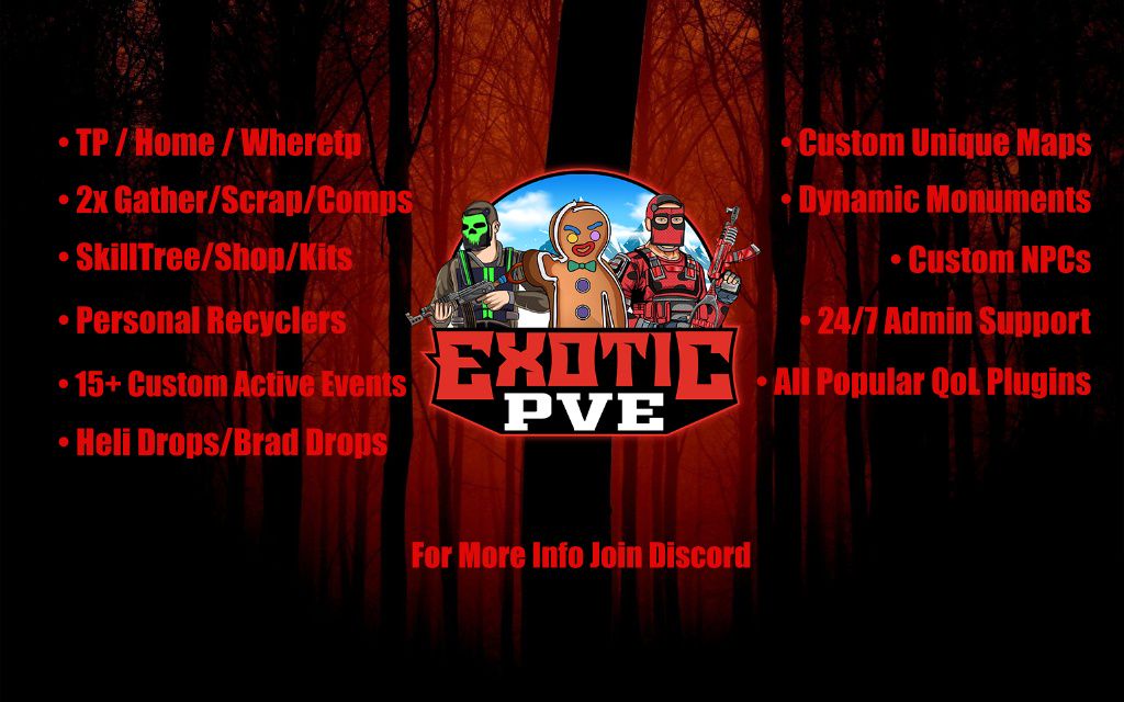 Exotic Haven PvE | RaidBases | No Raiding | No Decay | Noob Friendly - Rust Server