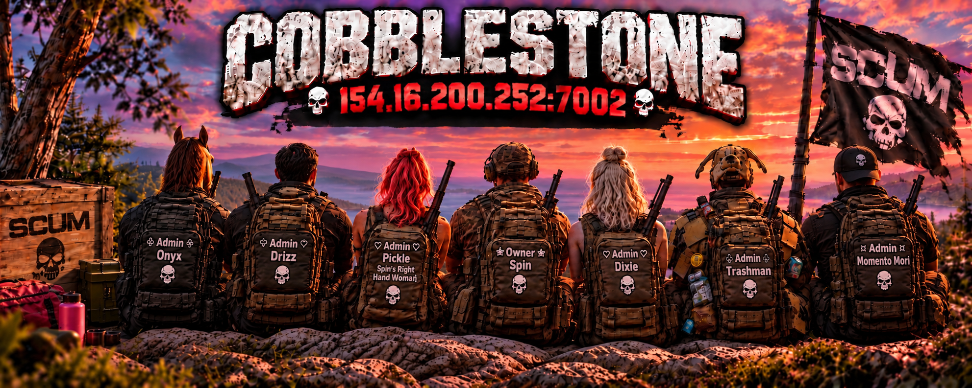 CobbleStone PvE-3xLoot-3xXP-Mechs SMW-BotShop-Admins - Scum Server