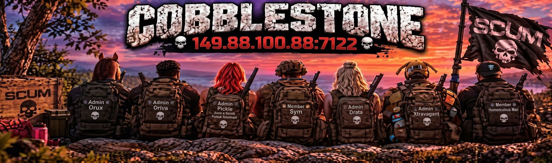 CobbleStone PvE-3xLoot-3xXP-Mechs SMW-BotShop-Admins - Scum Server